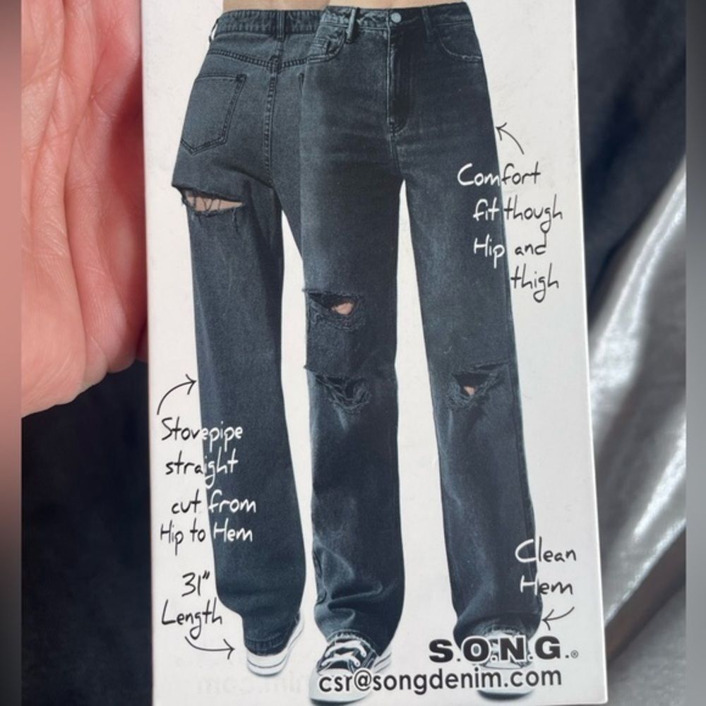 (Q) S.O.N.G 90s BOYFRIEND JEAN SIZE 9/29 - Picture 2 of 11